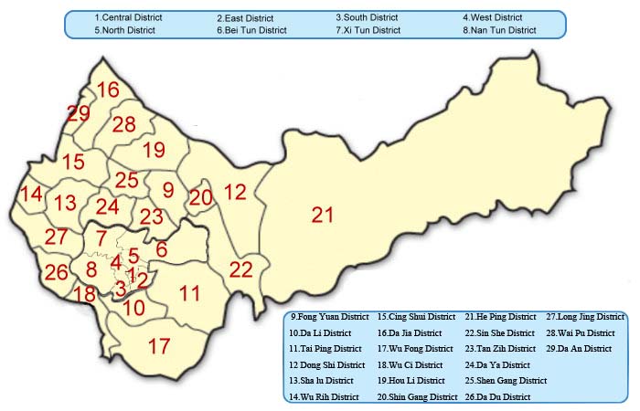 Taichung City Map